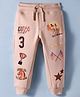 US Polo Assn Cotton Knit Full Length Lounge Pant With Text Print - Light Brown