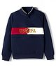 US Polo Assn Cotton Knit Full Sleeves Solid Sweatshirt - Navy Blue