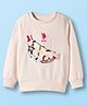 US Polo Assn Cotton Knit Full Sleeves Sweatshirt With Sling Bag Applique - Off White
