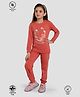 TRESNOVA Cotton Knit Full Sleeves Floral Printed Anti Microbial Tee & Joggers Set - Pink