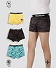 TRESNOVA Cotton Knit Pack Of 3 Camouflage & Game Theme Printed Anti Microbial Boxers - Yellow Green & Teal Blue