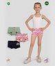 TRESNOVA Cotton Elastane Knit Pack Of 3 Floral & Dreamer Text Printed Anti Microbial Boxer Panties - Navy Blue Green & Pink