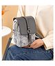 MOMISY Women's Mini Crossbody Sling Bag | Grey PVC Leather Mobile Shoulder Bag