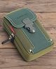 MOMISY Men s Nylon Multi-Purpose Utility Pouch  Solid Color Outdoor Travel Phone Bag with Buckle Closure(Green)