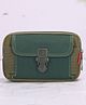 MOMISY Nylon Travel Utility Pouch for  Solid Color Outdoor Phone Bag with Buckle & Dual Zipper Compartments(Green)