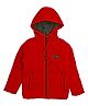 OKANE Woven Full Sleeves Solid Hooded Padded Jacket - Red