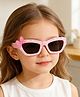 Pine Kids Free Size Sunglasses With Bow Applique - Pink