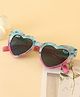 Pine Kids Stitch Theme Printed   Heart Style Eye Sunglasses-  Light Blue