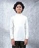 CRIMSOUNE CLUB Viscose Woven Full Sleeves Solid Sweater - White