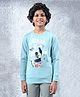 CRIMSOUNE CLUB Woven Full Sleeves Grafiti Painter Printed Light Winter Sweatshirt - Blue