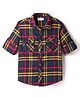 Kookie Kids Woven Full Sleeves Checked Shirt - Navy Blue