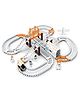 NEGOCIO Space Train Track Set DIY Assembled Track Battery Powered Spacecraft Satellite Astronaut Birthday Toys Suitable for Children Over 3 Years Old Halloween - PACK OF 1 - COLOR MAY VARY
