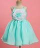 Mark & Mia Woven Sleeveless Party Dress With Floral Applique - Sea Green
