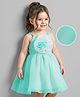 Mark & Mia Woven Sleeveless Party Dress With Floral Applique - Sea Green