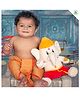 Modi Toys Baby Ganesh (Medium  11 inch) Mantra-Singing Plush Toy  1 Pcs Height 27.94 cm