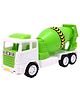 NEGOCIO Friction Powered Push and Go Plastic Made White|green Cement Mixer Truck