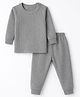 Bodycare Cotton Full Sleeves Pullover Thermal Inner Wear Set - Charcoal Grey