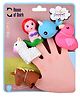 House of Quirk  5 Piece Fantasy Finger Puppets Mermaid Unicorn Narwhal Horse & Flamingo Educational Kids Toy & Party Role Play Gift - Multicolour