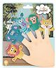 House of Quirk  5 Piece Safari Animal Finger Puppets Lion Elephant Zebra Monkey & Fox Educational Kids Toy & Party Role Play Gift - Multicolour