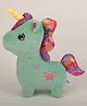 Dukiekooky Butterfly Design Sparkly Mane Green Unicorn Plush Toy, Soft Stuffed Animal Height - 48 cm