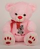 Dukiekooky Super Cute & Adorable Pink Teddy Bear with Red Bow Plush Soft  Toy Height 30 cm