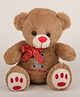 Dukiekooky Super Cute & Adorable Brown Teddy Bear with Red Bow Plush Soft  Toy  Height 30 cm