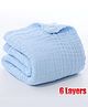 Muslin Magic Super Soft  Organic Cotton Bath Baby Swaddler - Blue
