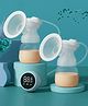 Tinyberg  Double Electric Breast Pump | 9 Adjustable Levels with 2 Modes | BPA-Free Silicone Cushion for Stress-Free Milk Expression, Rechargable Battery-Blue