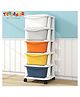 TOYPENTER Collapsible Kids 5 Layer Storage Organiser | Chest of Drawers Set for Kids | Waterproof & Multipurpose Baby Storage Rack with Wheels (Do-It-Yourself)