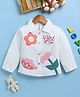TOONYPORT Cotton Blend Woven Full Sleeves Floral & Butterfly Patch Detailed Shirt - White