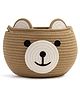 Kids Wonders Cute Bear Shaped Cotton Rope Storage Basket  Brown