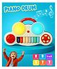 Fiddlerz Musical Drum Piano Keyboard With Flashing Lights Animal Sounds and Songs for Kids - Multicolor