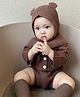 Ziory Woollen Knit Self Designed Cap - Brown - Circumference 44 - 48 Cm
