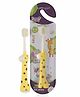 BeeBaby Giraffe Brush Buddy Toothbrush for Kids 1-3 Years, Soft Handle for Easy Grip, 10 x Softer Tapered Bristles Ideal for Milk and Permanent Teeth, 100% BPA Free. Yellow
