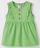 Zero Sinker Knit Sleeveless Solid Colour Frock - Lime Green