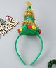 Christmas Tree Headband with Star Top & Tinsel Decorations - Green