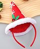 Santa Hat Headband with Snowflake & Christmas Themed Accents - Red