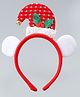 Hair Bands with Santa Claus Applique Pack of 1 - Red