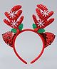 Hair Bands Reindeer Horns Applique Pack of 1 - Red