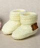 Funkrafts Handmade Crochet Solid Booties - Off White