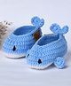 Funkrafts Handmade Whale Designed Crochet Booties - Blue
