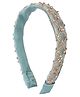 Aye Candy Zardosi Work Detailed Hair Band - Blue