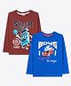 Ariel Cotton Knit Pack Of 2 Full Sleeves Robot Printed Tee - Brown & Blue