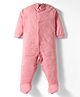 Kidi Wav Full Sleeves Hearts Printed Sleepsuit - Pink