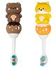 FunBlast Cute Cartoon Design Toothbrush for Kids - Pack of 2 (Random Color)