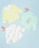 Pantaloons Baby Cotton Knit Pack Of 3 Full Sleeves Striped & Animals Printed Tees - Multi Colour