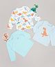 Pantaloons Baby Cotton Knit Pack Of 3 Full Sleeves Animals  Printed Tees - Multi Colour
