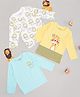 Pantaloons Baby Cotton Knit Pack Of 3 Full Sleeves Animals  Printed Tees - Multi Colour
