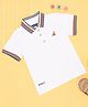 Pantaloons Baby Cotton Blend Knit Half Sleeves Fox Printed Polo Tee - White