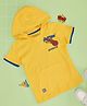 Pantaloons Junior Cotton Knit Half Sleeves Basket Ball Printed Hooded Tee - Yellow